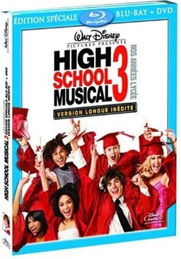 Pochette du DVD High School Musical 3 : nos années Lycée - Version longue inédite [Blu-ray] 