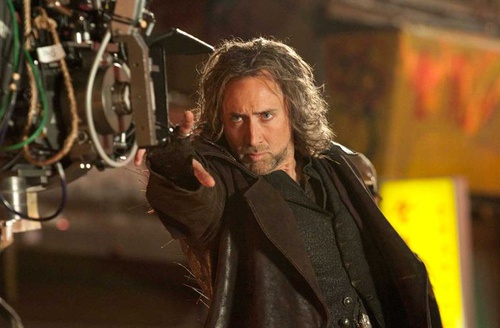 nicolas cage en plein tournage
