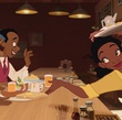 la maman de tiana au travail