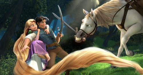 raiponce flynn et leur cheval