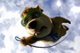 Yogi saute en parachute