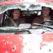 mark wahlberg will ferrell dans une voiture cass  e
