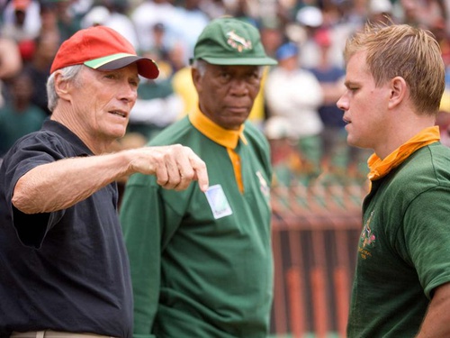 clint eastwood expliquant    matt damon et morgan freeman