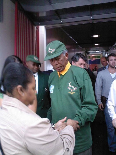 morgan freeman sur le tournage de invictus