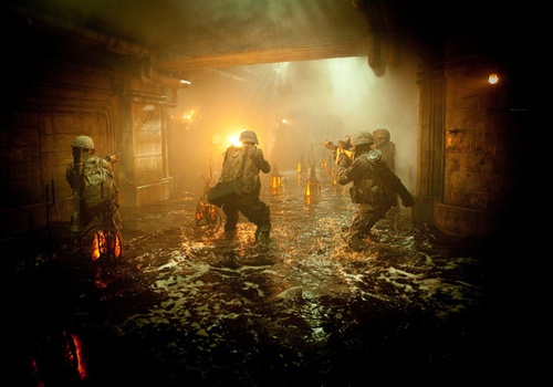 soldats en guerre
