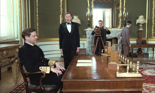 Colin Firth et Geoffrey Rush au salon