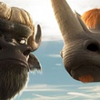 un rhino et un bufle