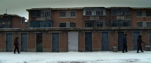 Village chinois sous la neige