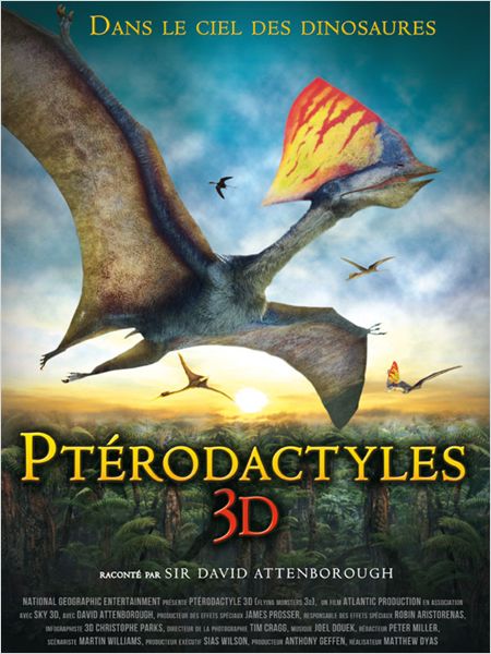 Affiche du film Ptérodactyles 3D : Dans le ciel des dinosaures  