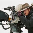 Quentin Tarantino sur le tournage du film "Les Huit Salopards"