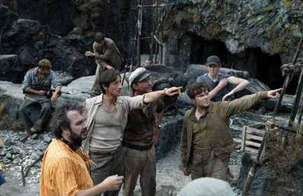 tournage du film king kong avec peter jackson adrien brody  thomas kretschmann jack black