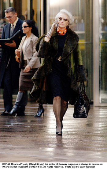 meryl streep en manteau noir