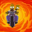 Homer et Bart à moto
