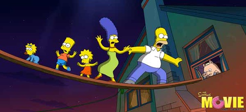 Homer, Marge, Lisa et Bart