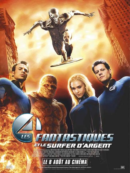 affiche du film les 4 fantastique et le surfer