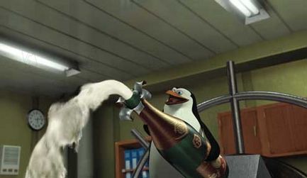 les pingouins contents
