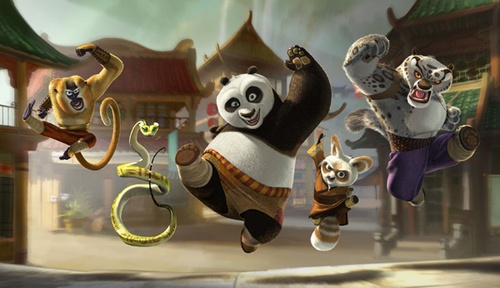 Maitre singe et Po, le panda