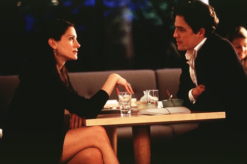 julia roberts hugh grant au restaurant