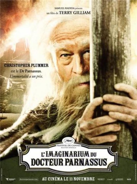 affiche promotionnelle l'imaginarium du docteur parnassus christopher plummer