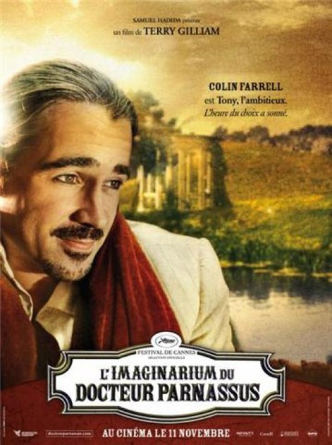 affiche promotionnelle l'imaginarium du docteur parnassus colin farrell