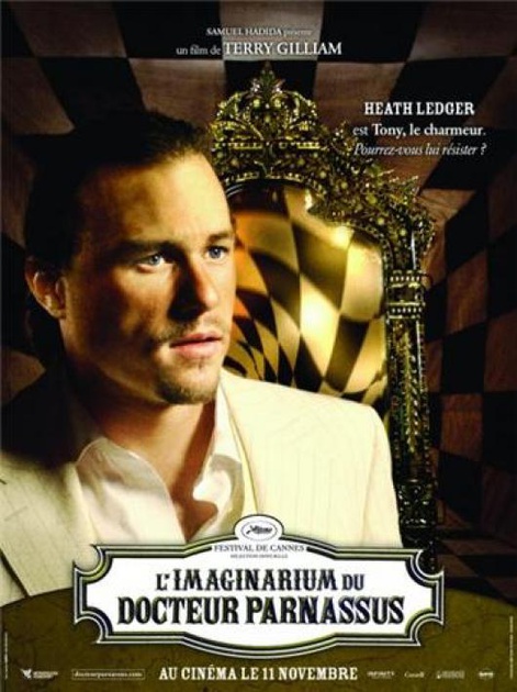affiche promotionnelle l'imaginarium du docteur parnassus heath ledger