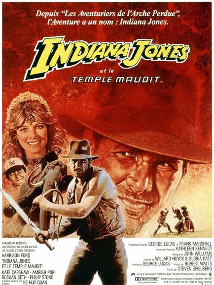 affiche du film indiana jones et le temple maudit