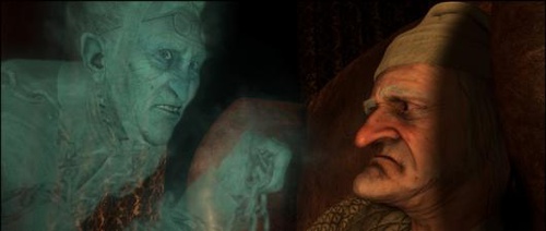 scrooge face a un fant  me