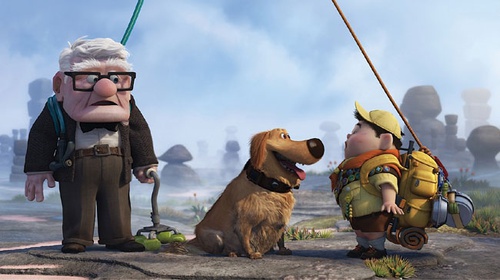 Carl, Dug et Russell