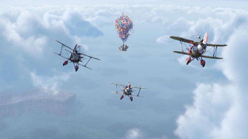 Les avions attaquent la maison de Carl