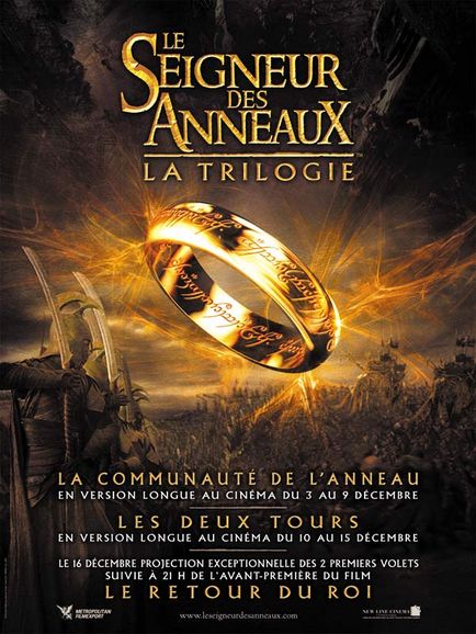 affiche promotionnelle le seigneur des anneaux 2
