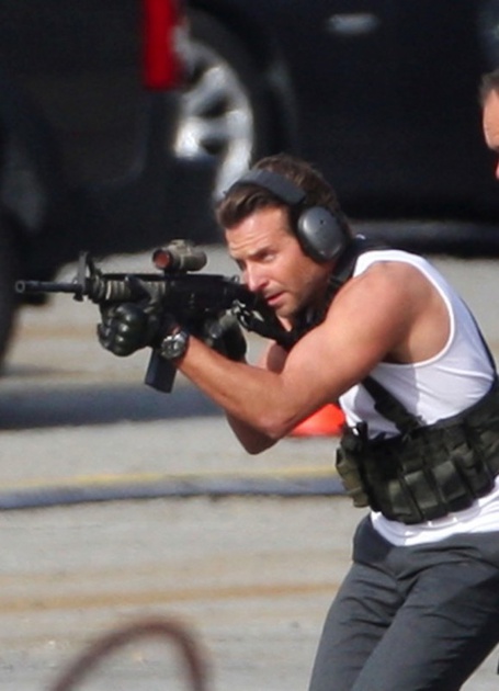 bradley cooper en plein tournage