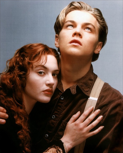 Kate Winslet et Leonardo DiCaprio dans Titanic