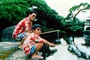 Takeshi Kitano et Kayoko Kishimoto pêchent