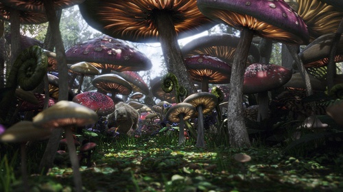 champignons de Alice au pays des merveilles