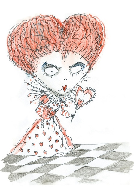dessin reine de coeur