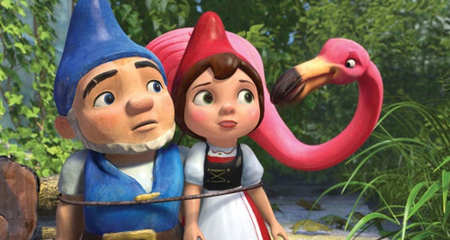 gnomeo juliette et la flamant rose