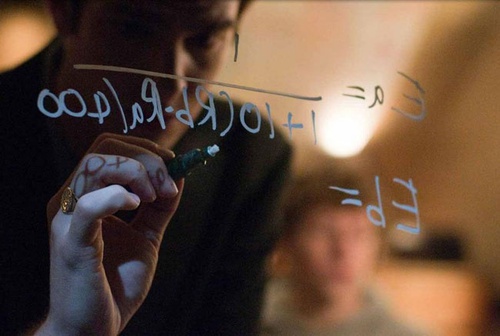 une   criture sur un miroir
