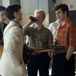 aaron johnson chemise orange
