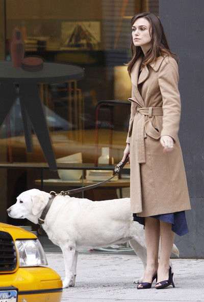 l actrice keira knightley sur le tournage du film last night