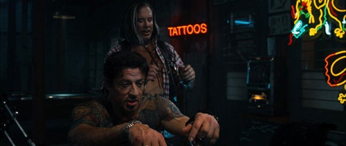 mickey rourke tatouant sylvester stallone