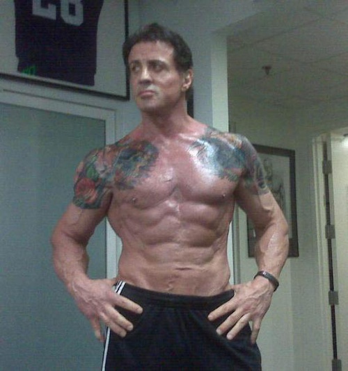 sylvester stallone en tournage