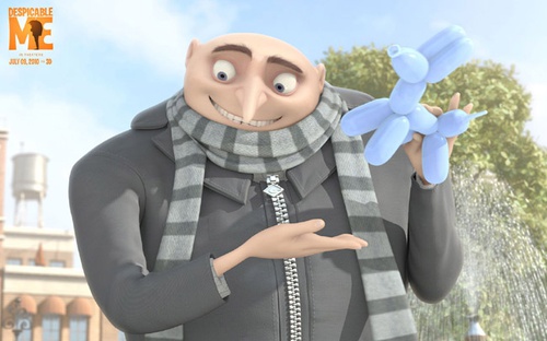 gru qui fait un chien en ballon