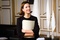 carole bouquet dans son bureau