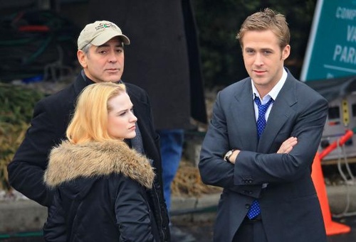 tournage george clooney evan rachel wood ryan gosling