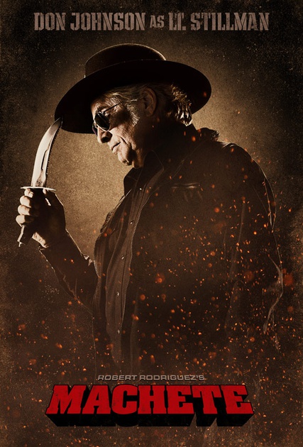 affiche promotionnelle du film machete don johnson