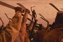 machete soulevant la foule