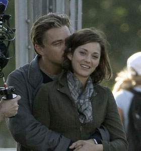 tournage de inception leonardo dicaprio marion cotillard