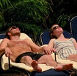Stephen Dorff et Elle Fanning sur le bord de la piscine