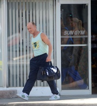 Pain and Gain, Ed Harris, The Rock et Anthony Mackie sur le plateau