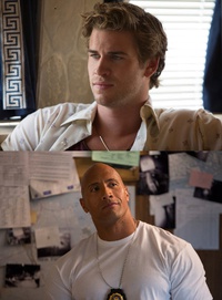 Empire State : photos de Dwayne Johnson et Liam Hemsworth